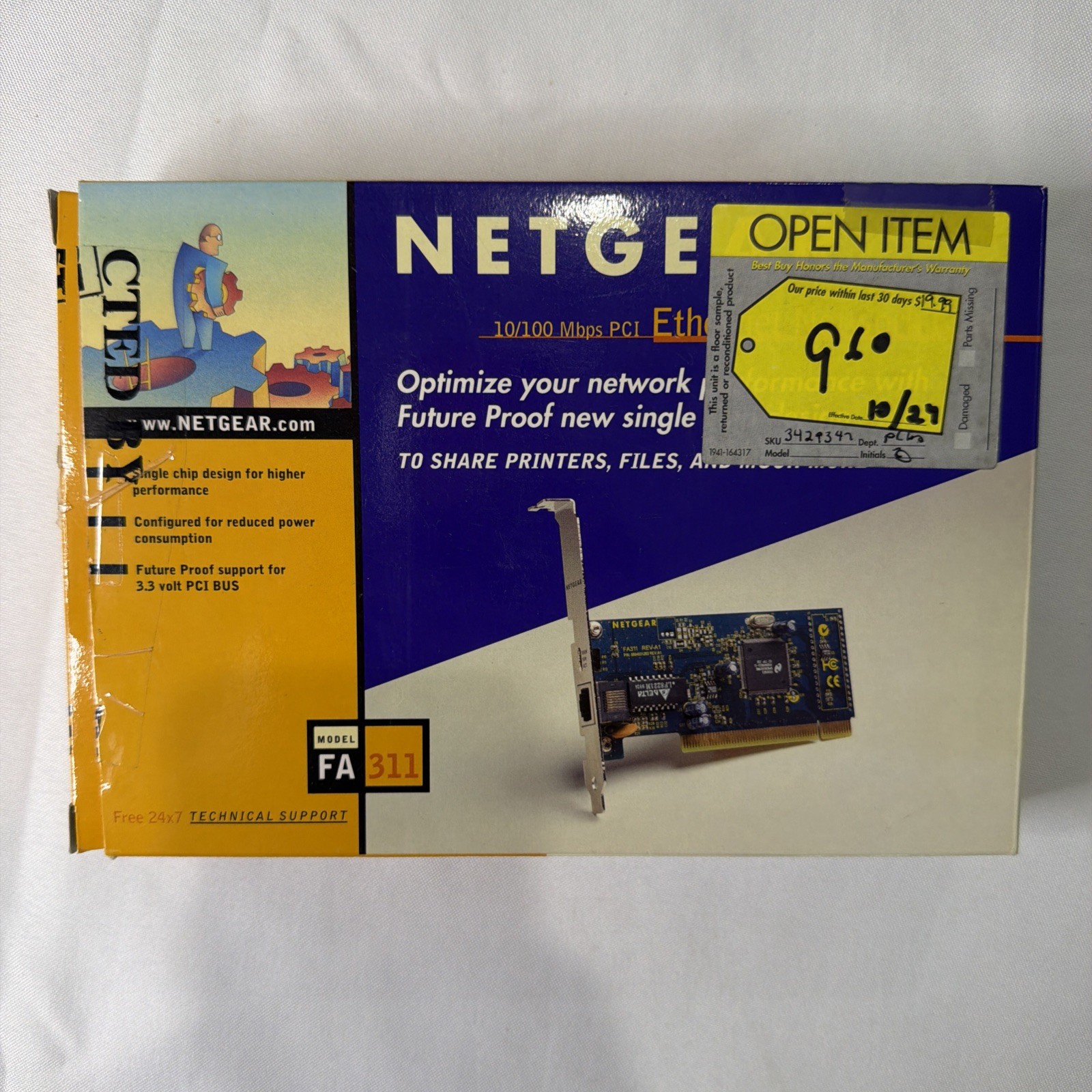 NetGear FA311 New 10/100 Mbps PCI Ethernet Network Card