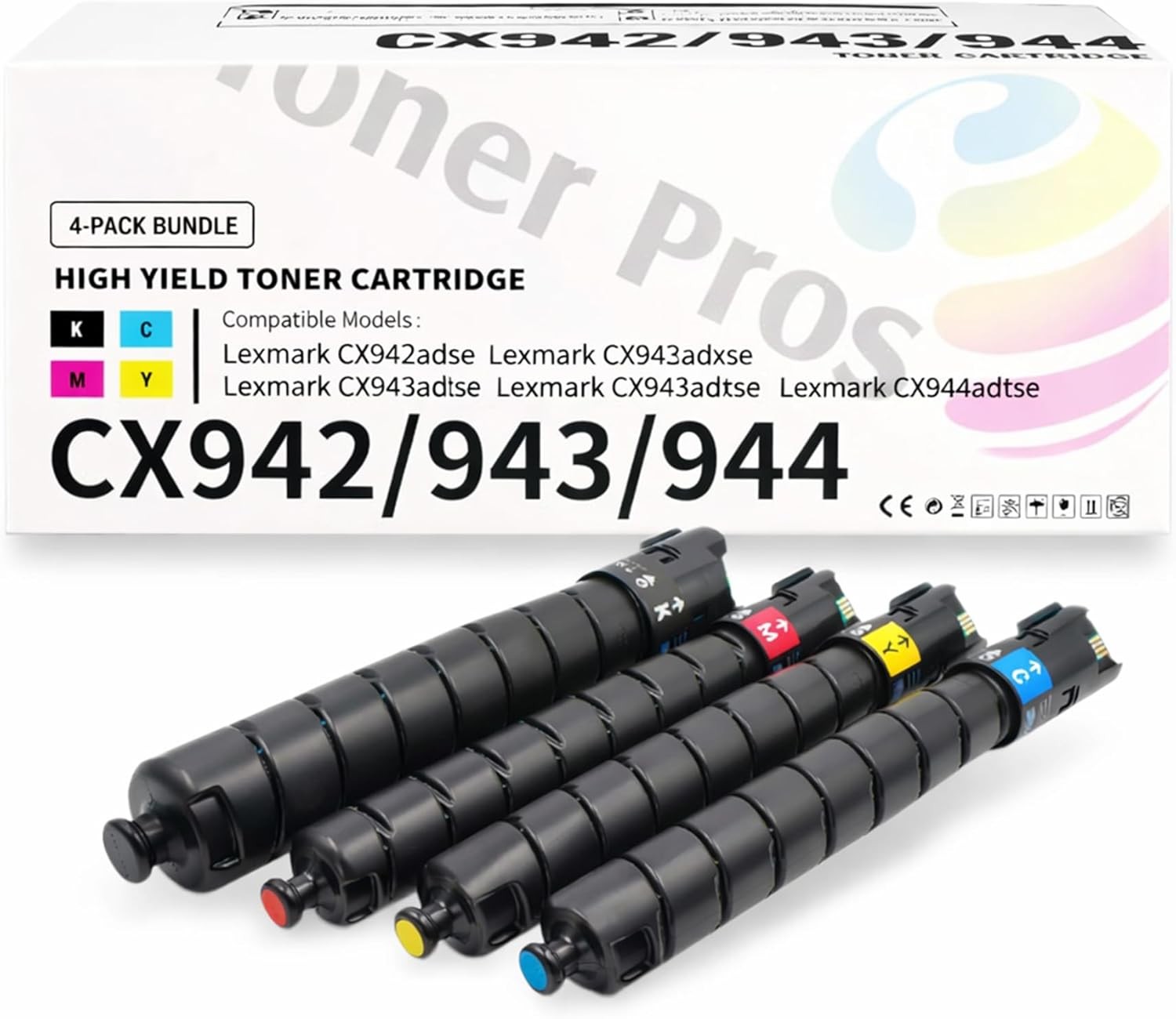 Toner Cartridge for Lexmark CX942/CX943/CX944 83D0HK0/83D0HC0/3D0HM0/83D0HY0