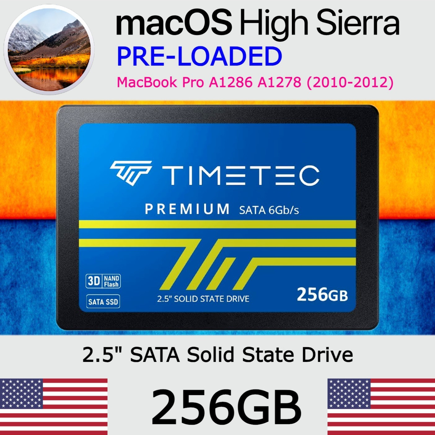 NEW 256GB 2.5" SSD | High Sierra 10.13 Pre-Loaded | MACBOOK PRO 2010 2011 2012