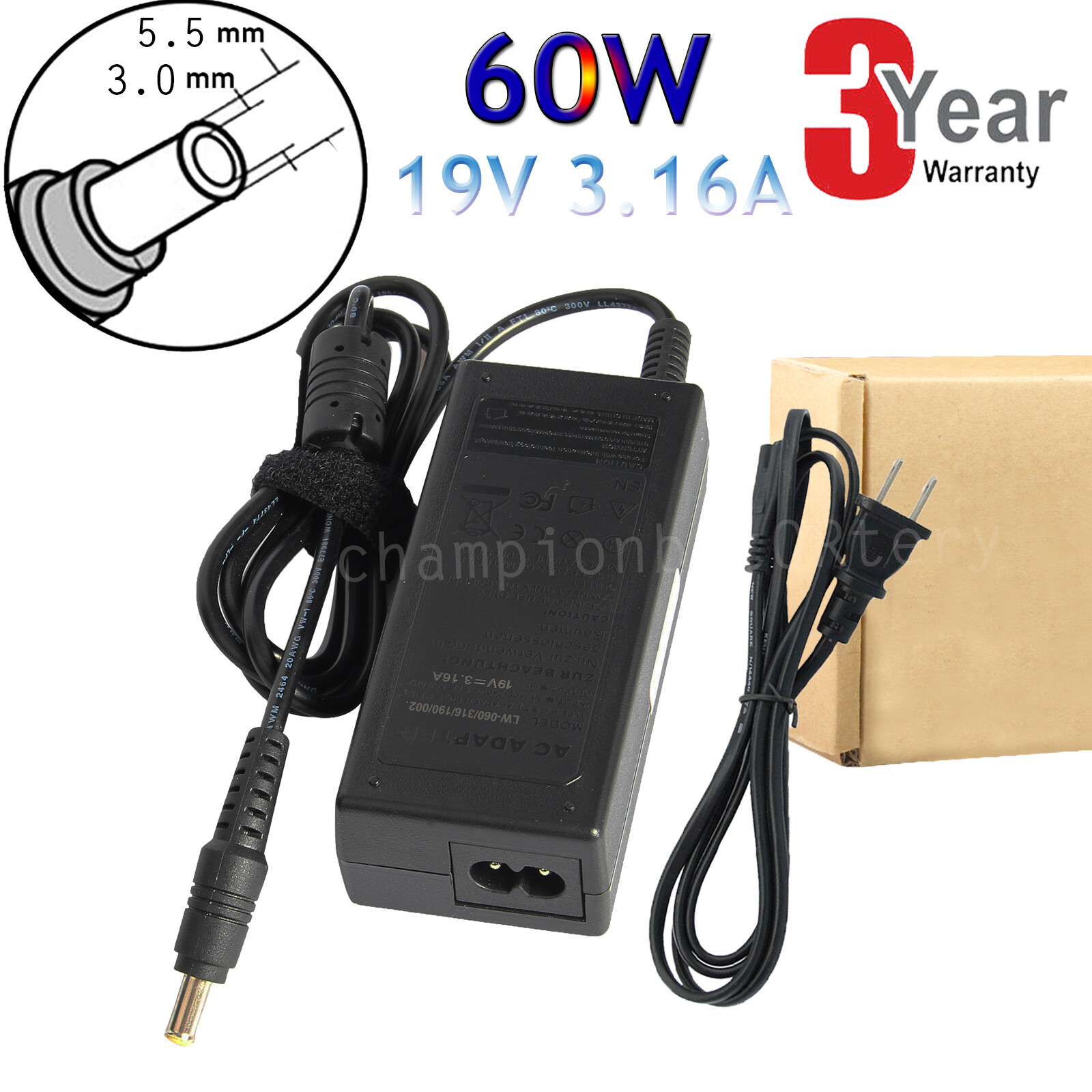 AC Adapter Charger for Samsung NP350E5C-A07US NP350E7C-A01US Power Supply Cord