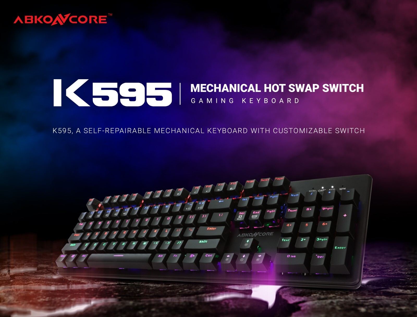 ABKO ABKONCORE K595 Mechanical Gaming Keyboard US (Blue Axis)