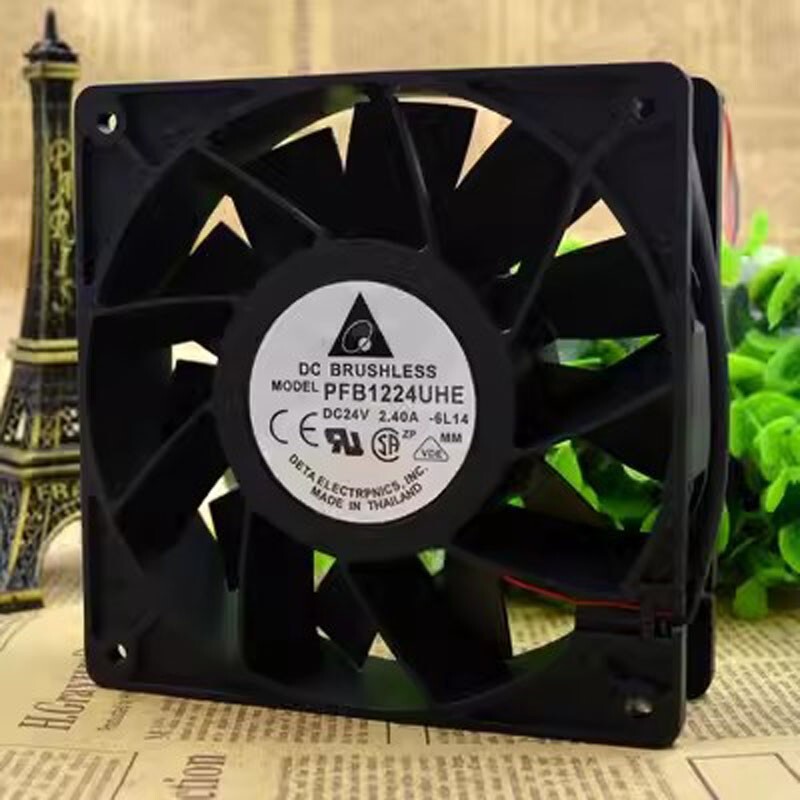 Delta PFB1224UHE 12038 DC24V 2.40A 12CM Inverter Cooling Fan