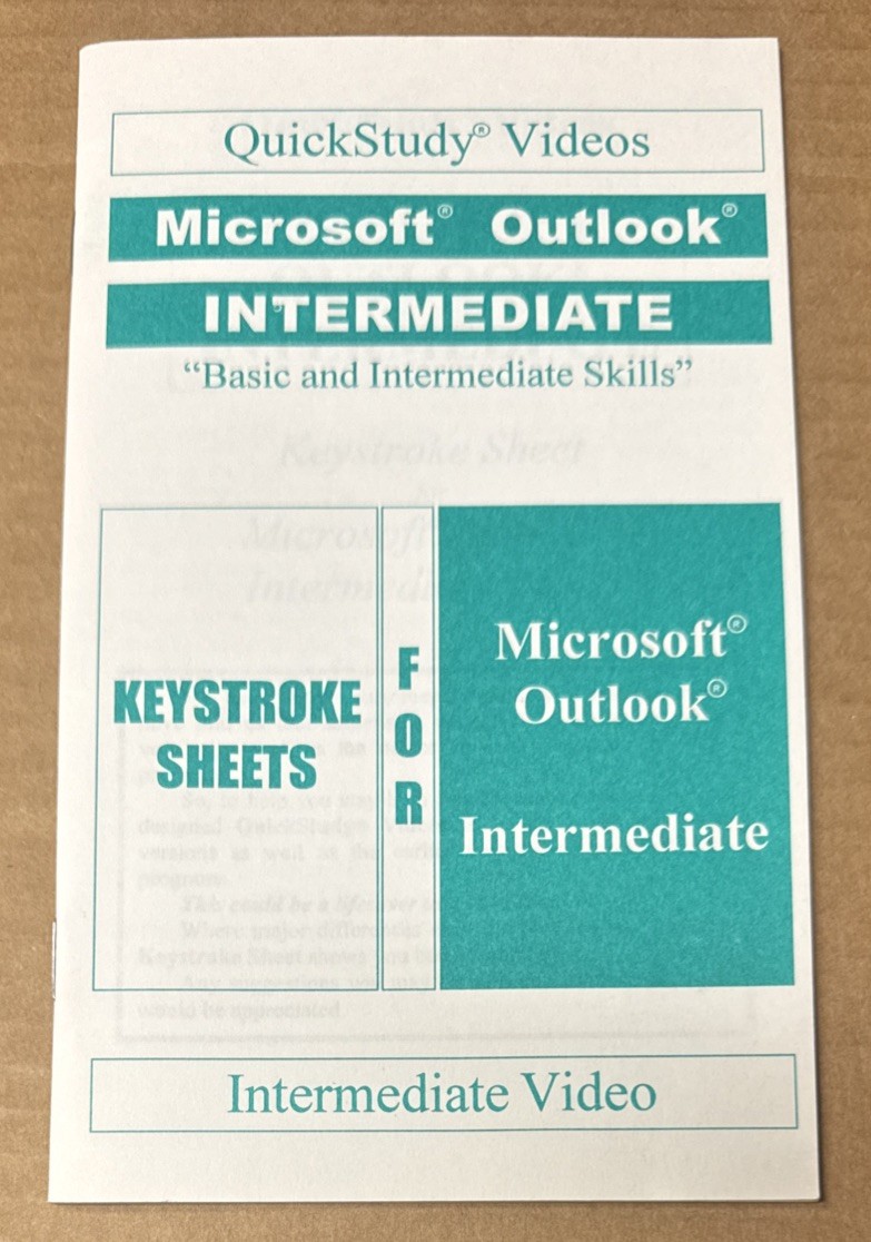 QuickStudy Videos : Microsoft Outlook Intermediate “Basic & Intermediate Skills”