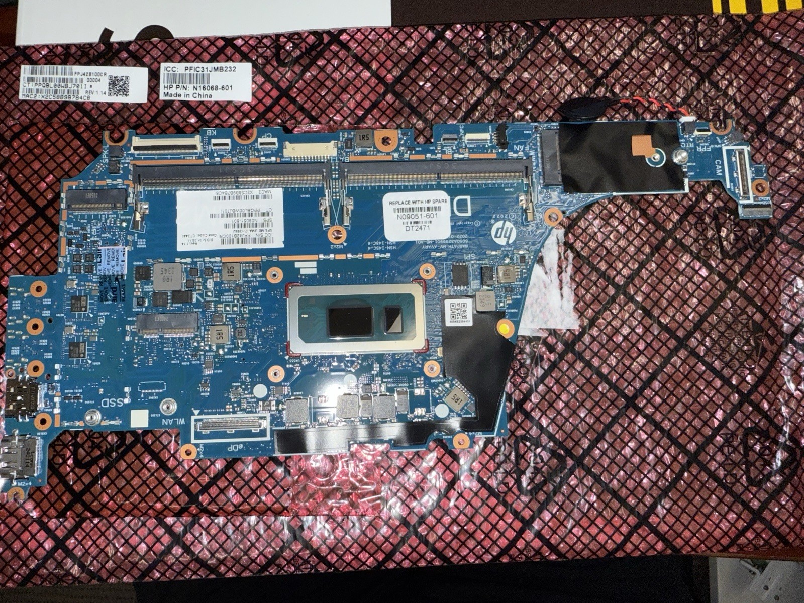 HP Genuine N09051-601, Original HP SPS-MB UMA i7-1265U 840 G9