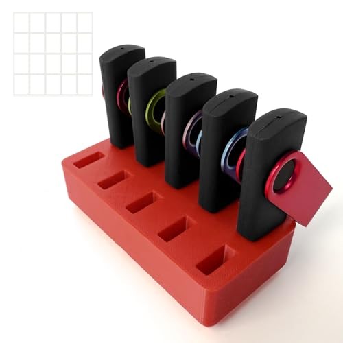  10-Slot USB Flash Drive Holder Stand, Desktop 10 Slots-Stand Stand-Red