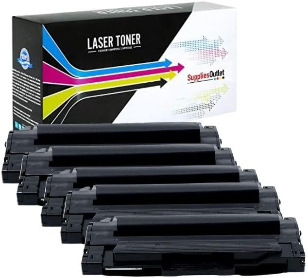 5 Pack Compatible Black Toner Cartridge for Dell 1130 1133 1135 Printers