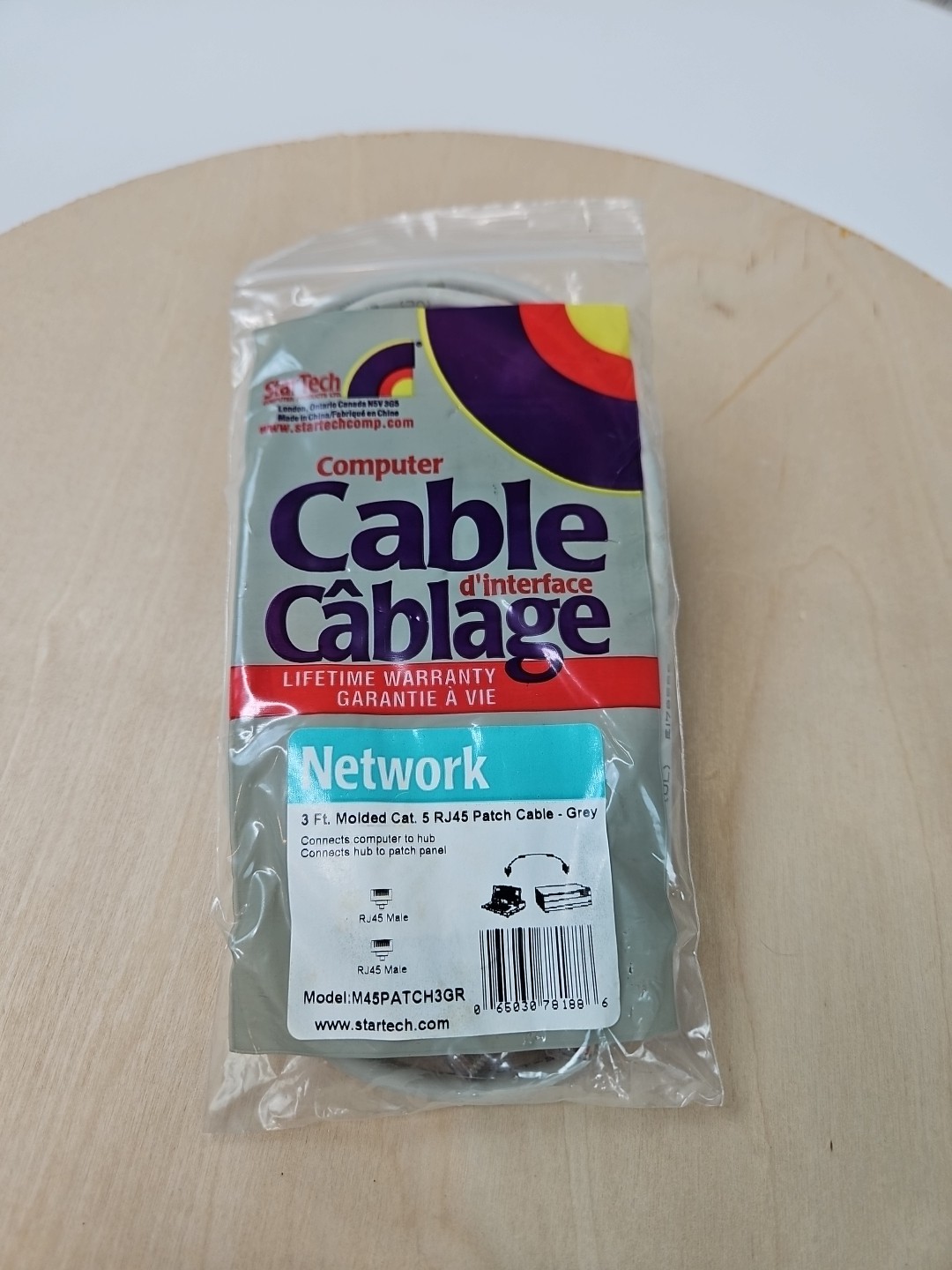 CAT5 Cable Ethernet Lan CAT5e RJ45 Network Patch Cord Internet Router Gray 3FT