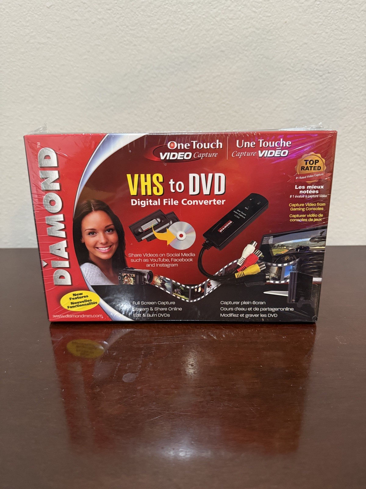 Diamond VHS to DVD One Touch Video Capture Device USB VC500 NEW FACTORY SEALED