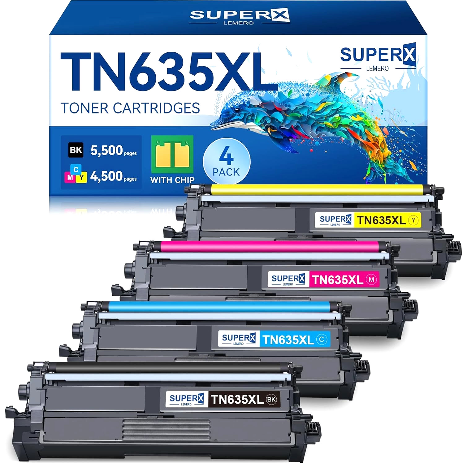 TN635XL Toner Cartridge for Brother HL-L8430CDW HL-L8570CDW MFC-L8730CDW Series