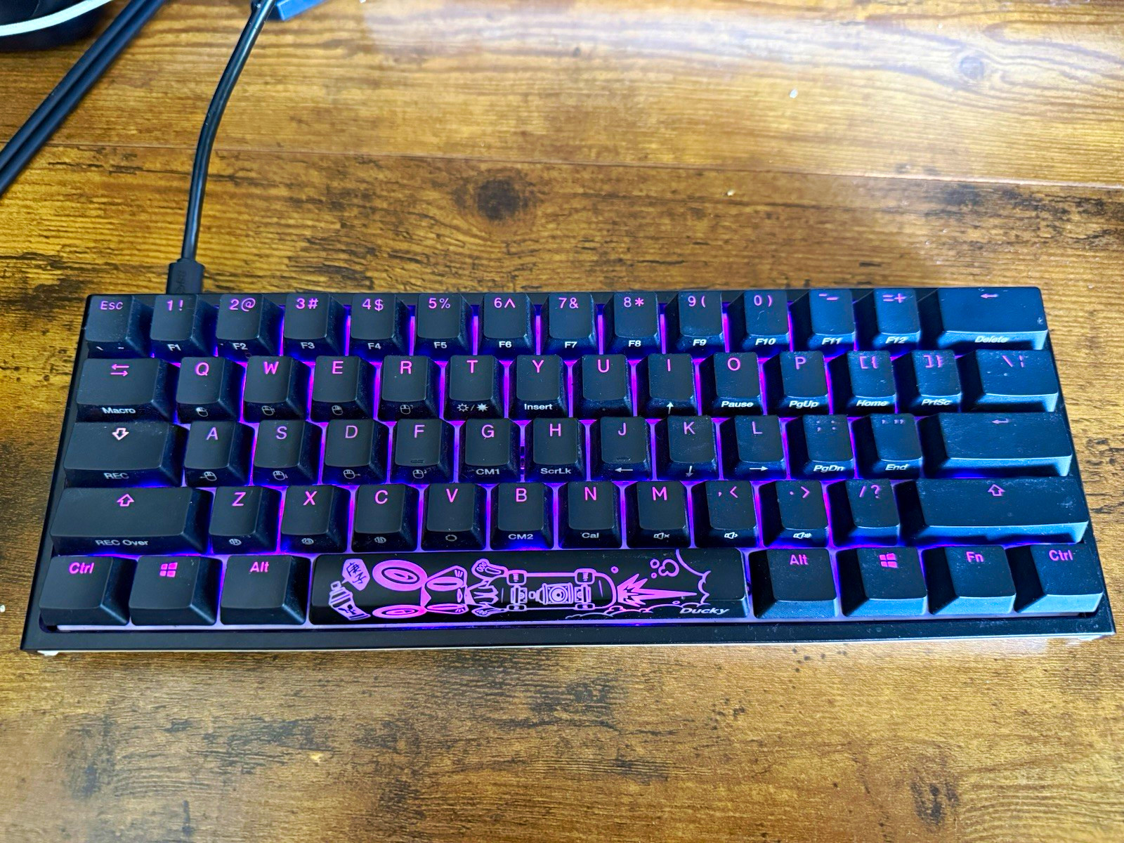 Ducky One 2 Mini 60% Black Keyboard, Cherry Brown, Switch RGB Lights