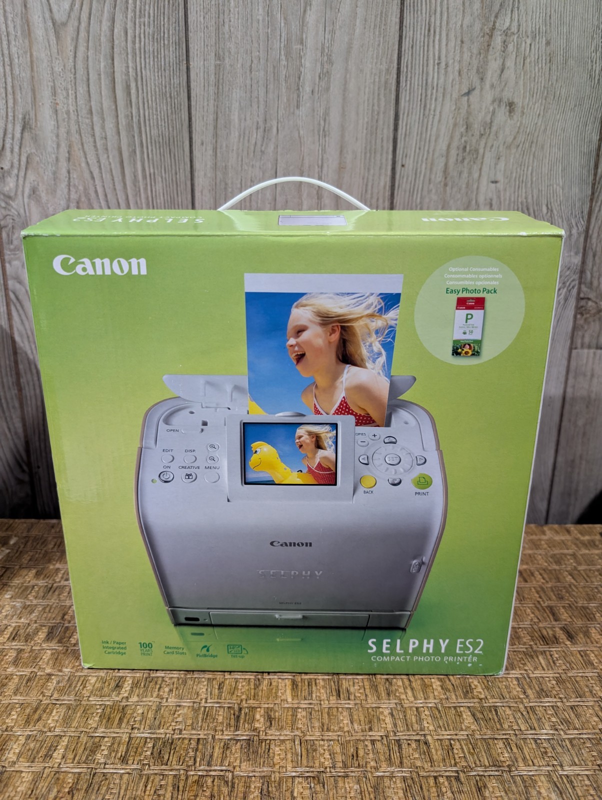 Canon Selphy ES2 Compact Photo Printer New Sealed In Box Portable Photo Printer 
