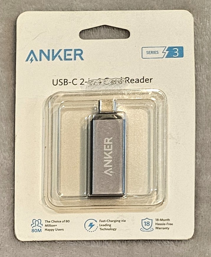 Anker 2-in-1 Memory Card Reader USB C to SD/Micro SD for SDXC SDHC MMC UHS-I