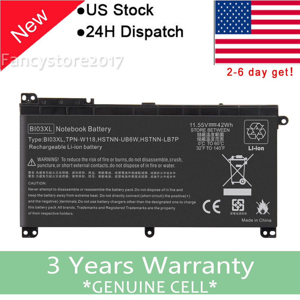Battery for HP Stream 14-ax000 14-ax010wm 14-ax020wm 14-ax010ca 14-ax010nr 42WH