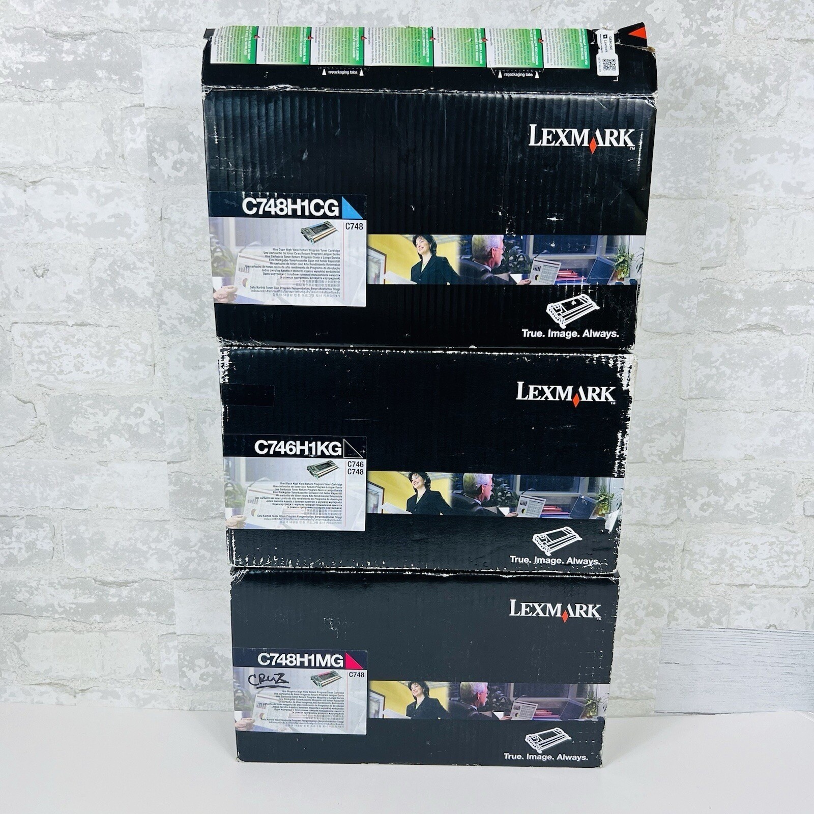 Lexmark C746H1KG.C748H1CG. C748H1MG Toner Cartridge New QTY 3