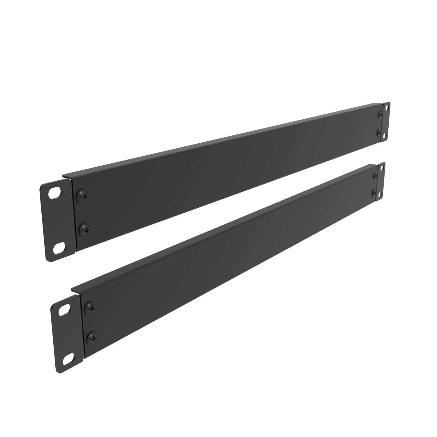 Jingchengmei 2 Pack 1U Metal Disassembled Blank Panel 2P Panel, Black 