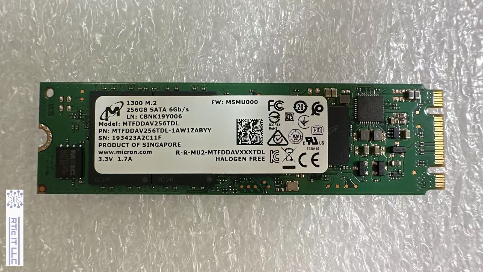 New Pull Micron 1300 MTFDDAV256TDL 256GB SATA 6Gbps M.2 2280 SSD