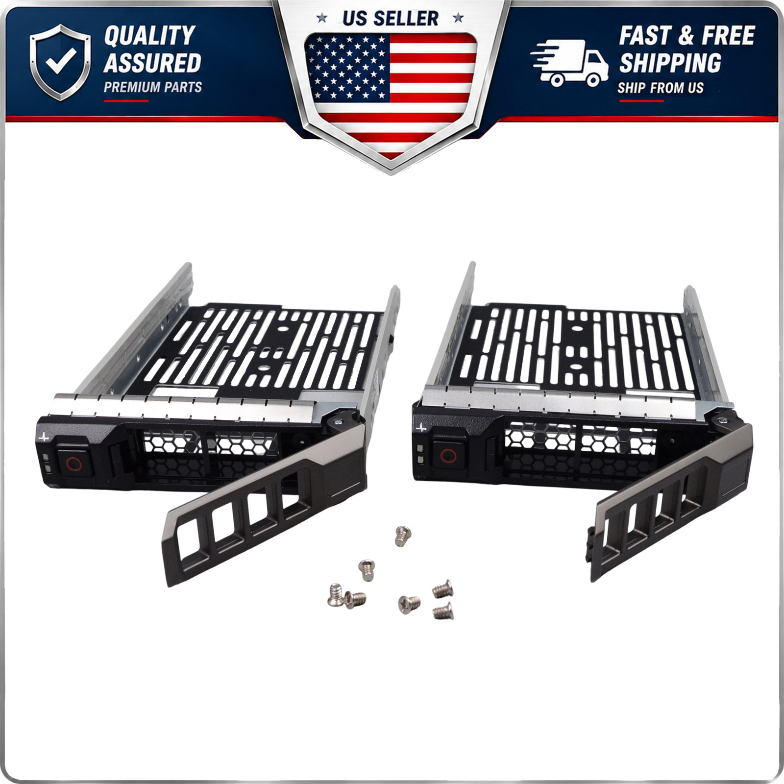 2 Pack Dell 3.5" HDD Drive Caddy for PowerEdge R510 R630 R730 R720xd R730xd