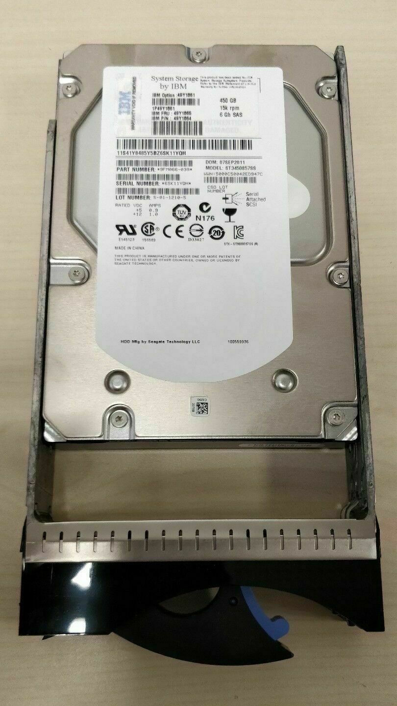 IBM 49Y1861 49Y1864 49Y1865 450GB SAS 15K 6Gb/s 3.5" HDD Hard Drive
