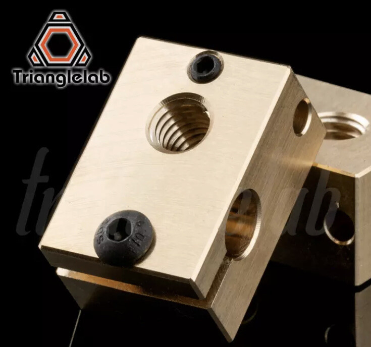 Trianglelab Brass Heatblock for E3D V6 Hotend for use with hardened Steel Nozzle