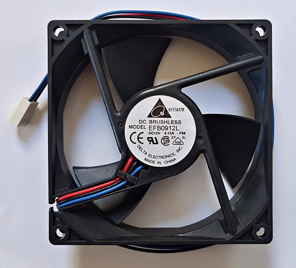 Delta EFB0912L Quiet Case Fan 92x92x25mm 29dBA 40CFM 2300RPM 3 pin