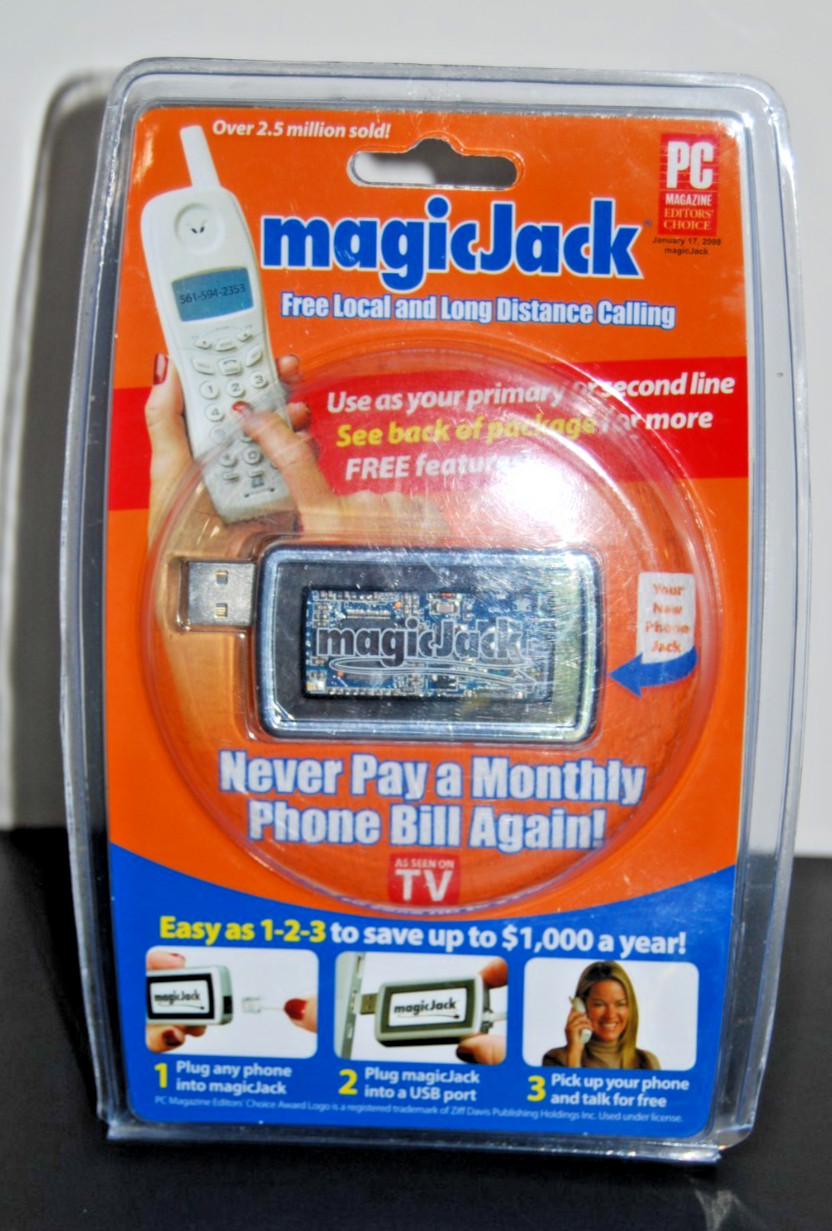Vintage Original magicJack USB VoIP Phone Jack New Sealed Legacy Collectible