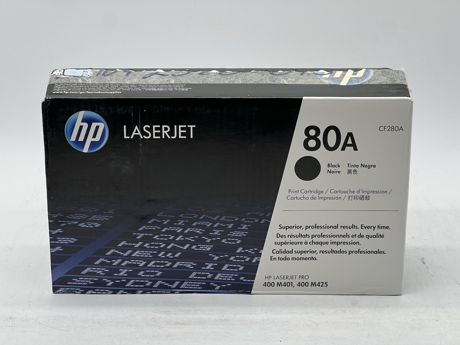 HP 80A Black Genuine Laser Toner Cartridge (CF280A)-Worn/Open Box