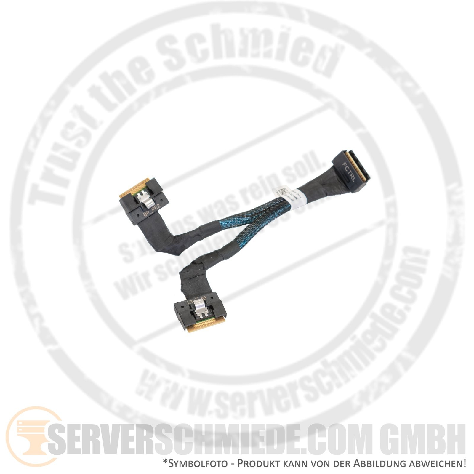 Dell 10cm BP to front PERC 2x SFF-8654 to 1x SFF-8654 R650 10x SFF H755N 02Y68K