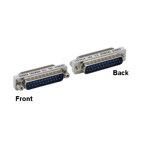 Kentek Mini DB25 25Pin Male/Male Parallel Serial Printer Port Adapter Coupler