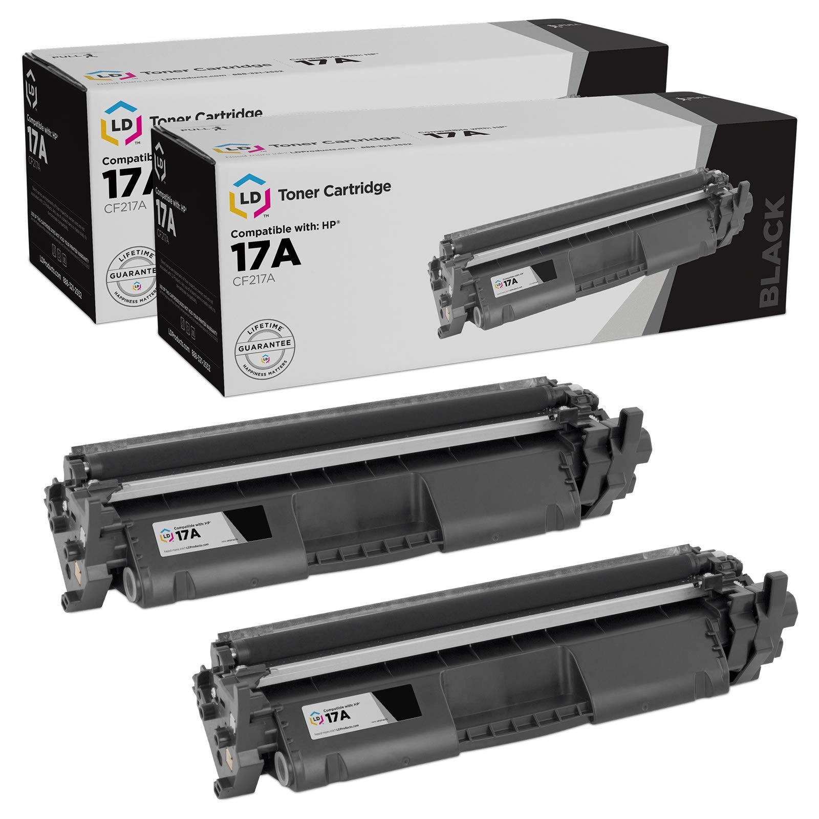 LD  2pk Comp Black Laser Toner Cartridge for HP 17A CF217A M102a M102 MFP 130a