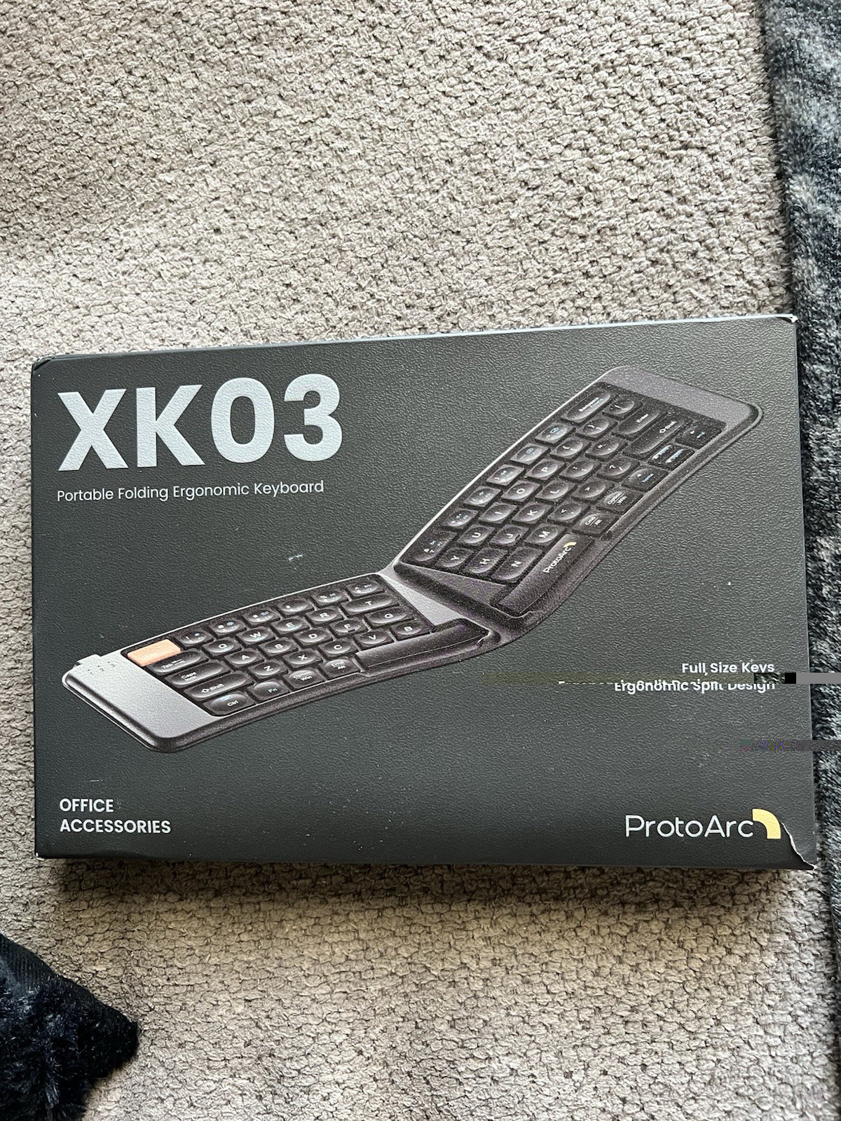 ProtoArc XK03 Ergonomic Foldable Keyboard For iPad, iPhone, Tablet, Laptop.