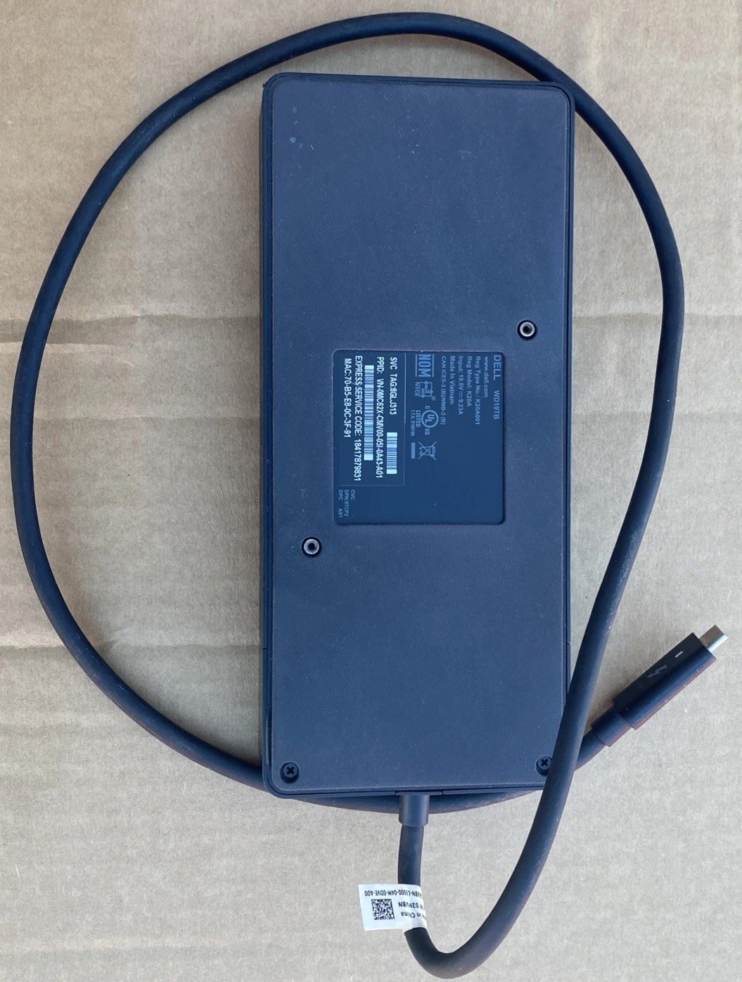 Dell  WD19/WD19S/WD19DC/WD19DCS/WD19TBS K20A001 USB-C