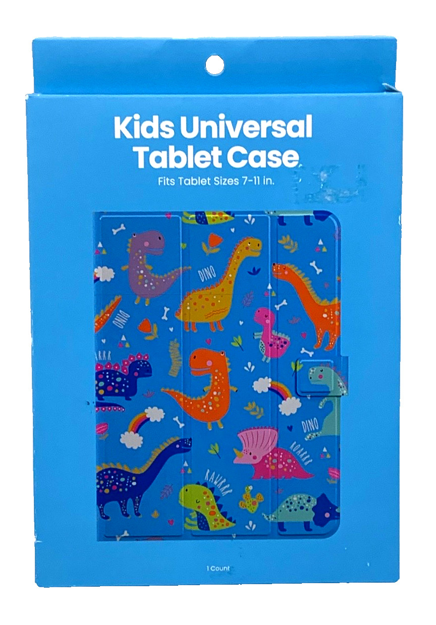 Kid's Dinosaur Tablet Case Fits 7-11" W/ Magnetic Closing &Stand  6+ New In Box