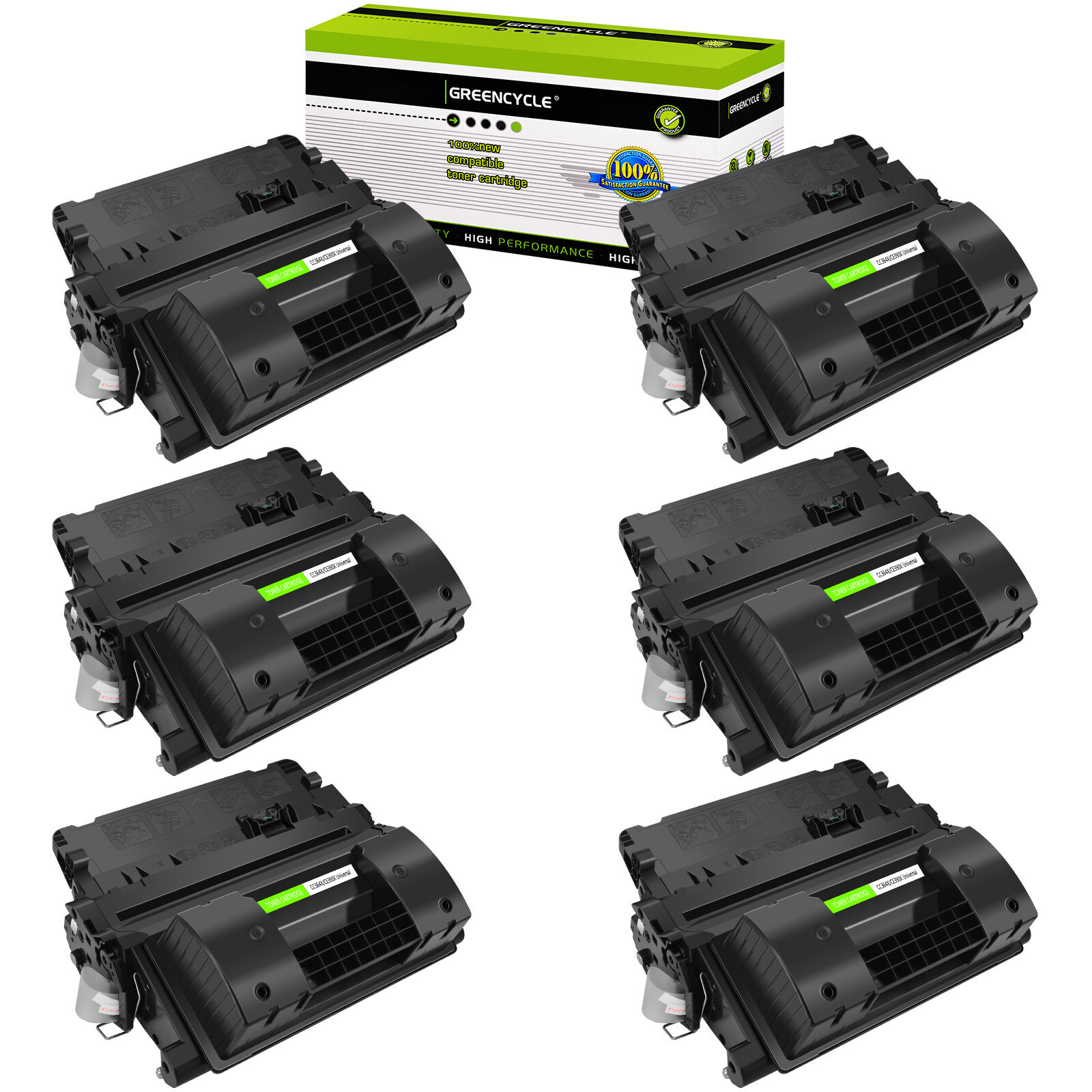 6PK High Yield CC364X Toner Black for HP LaserJet P4014dn P4015n P4015x P4515