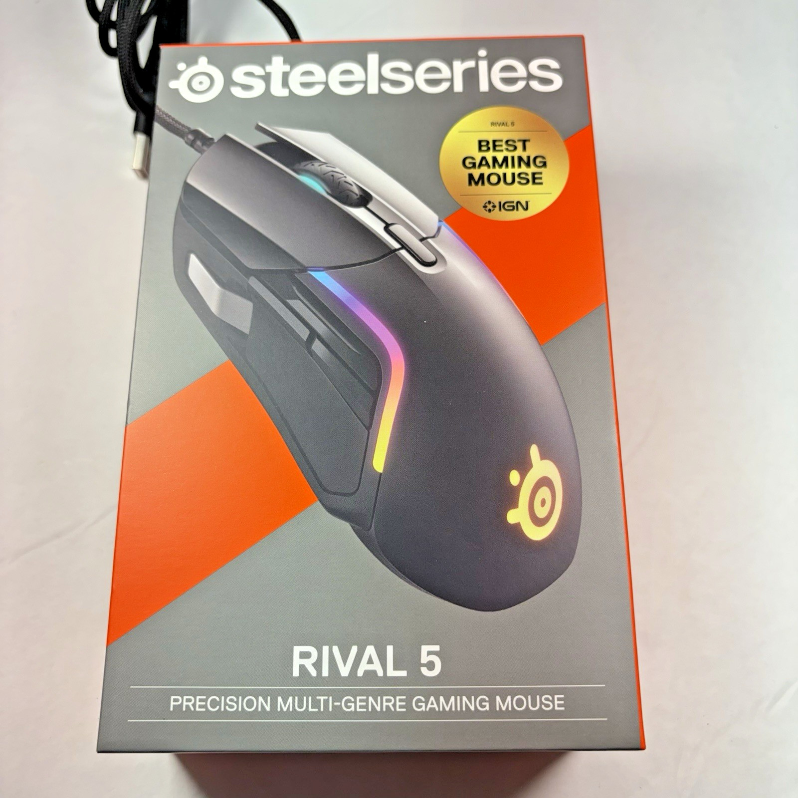 SteelSeries Rival 5 Wired Optical Gaming Mouse with RGB M 00023 Tested Working