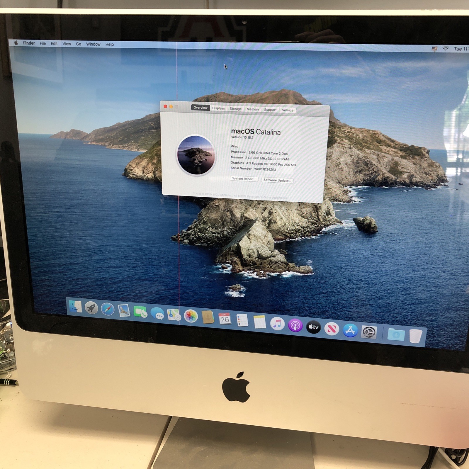 Apple Imac 20" 2008 A1224 Core 2 Duo 2.66 Ghz 2.GB Ram 320 GB HDD  Catalina Read