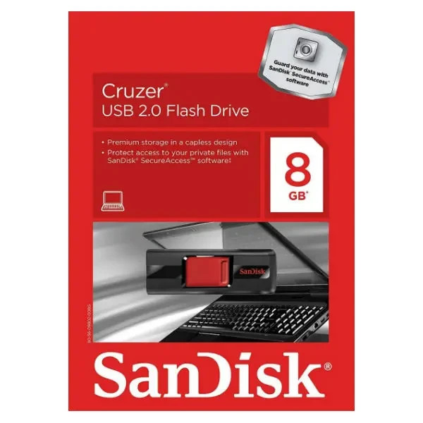 SanDisk Cruzer 8GB USB Flash Drive 8 GB External Hard Drive Retail Box NEW copy