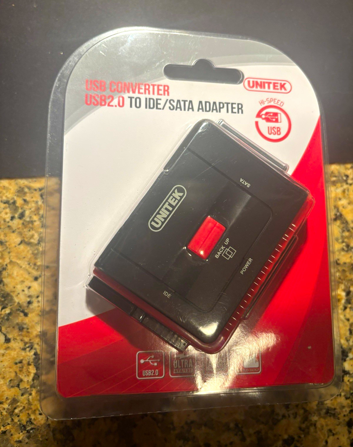 UNITEK Y-1031 USB 2.0 to IDE/EIDE/PATA & SATA I Adapter, OTG