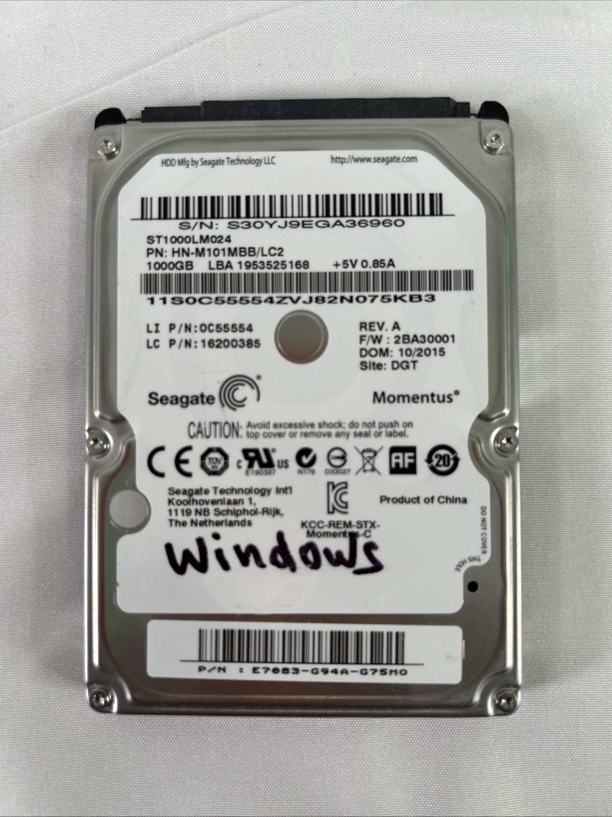 Seagate ST1000LM024 1TB 2.5″ SATA Hard Drive