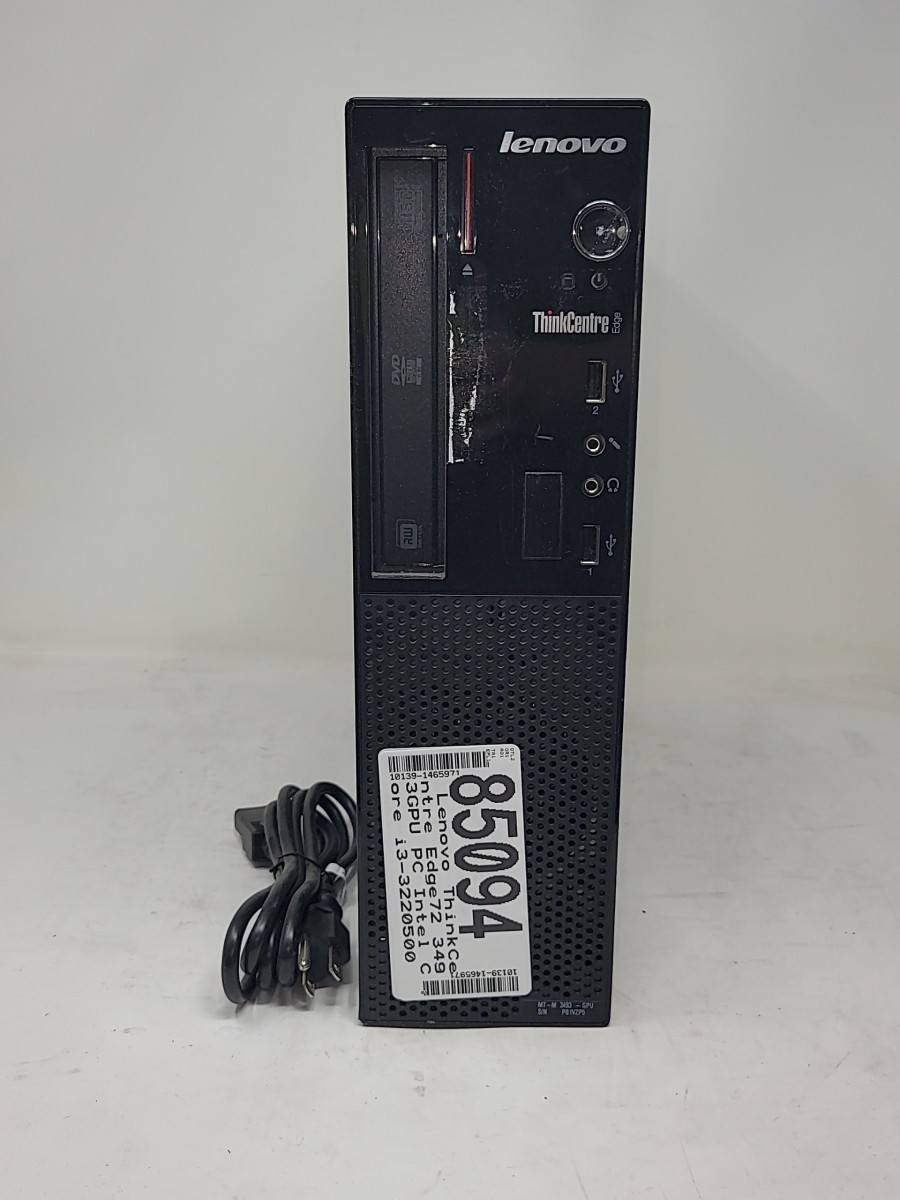 Lenovo ThinkCentre Edge72 3493GPU SFF PC Core i3-3220 4GB 500GB