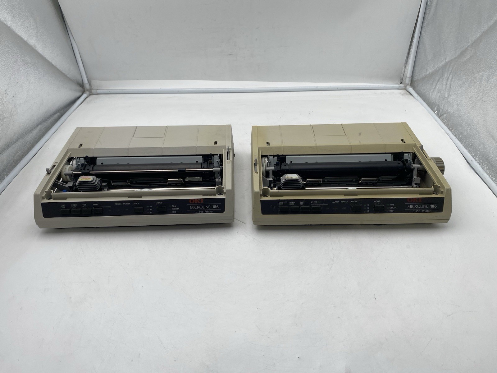 Lot of 2 OKI Microline 186 Printer D22300A USB/Parallel For Parts/Repair