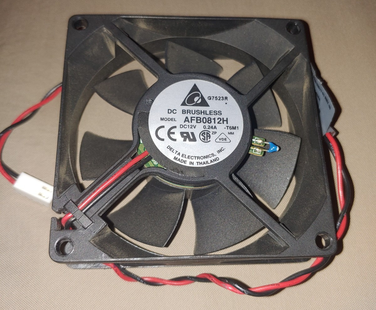 Original DELTA AFB0812H 12V 0.24A 8cm cooling fan W/Built-in Thermister & Grill