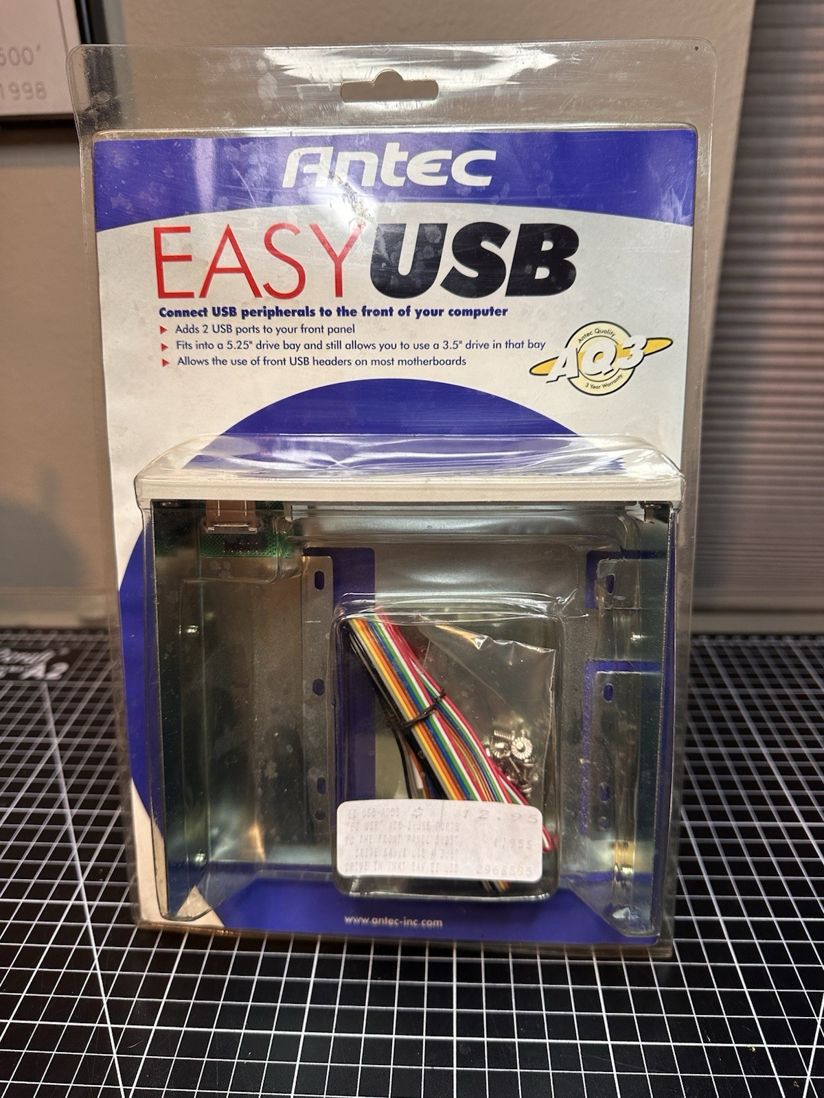 Antec Easy USB “Connect 2 USB Peripherals To Front Of Computer” New Sealed 5.25”