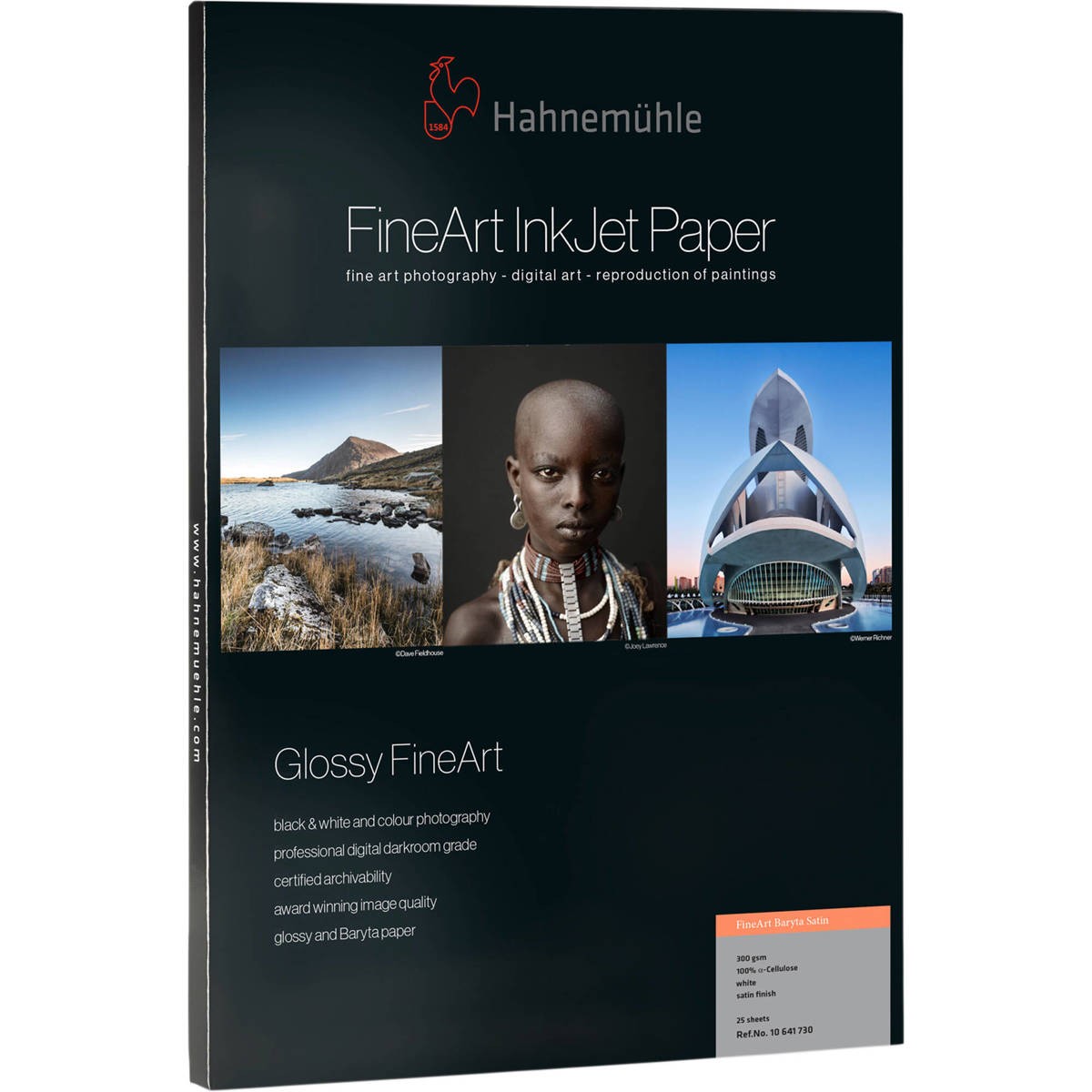 Hahnemuhle 300gsm FineArt Baryta Satin Photo Paper, 13x19", 0.37mm Thickness, 25