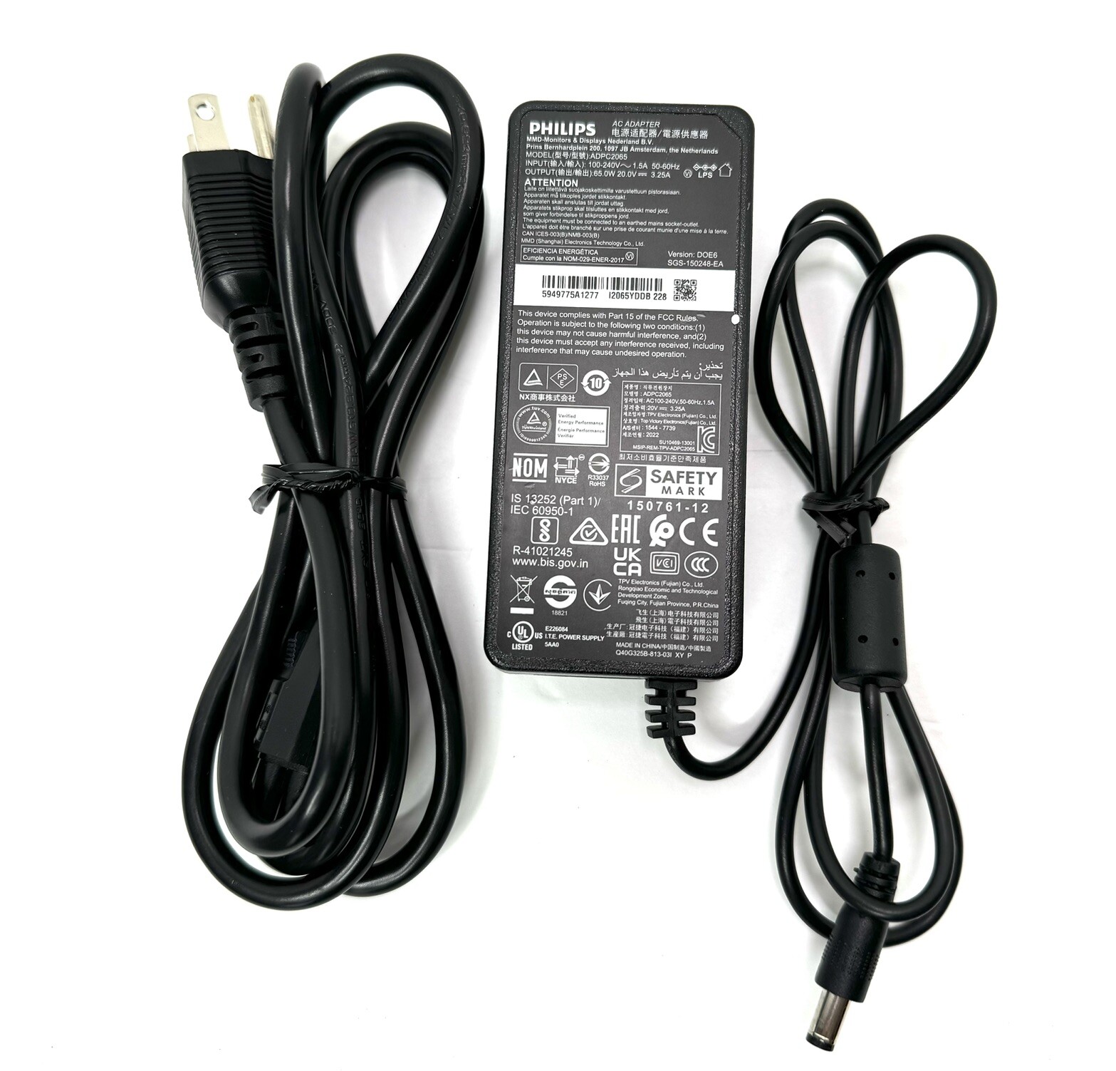 New Original Philips 275E1/275E1S/275E1E LCD monitor ADPC2065 65W 20V AC Adapter