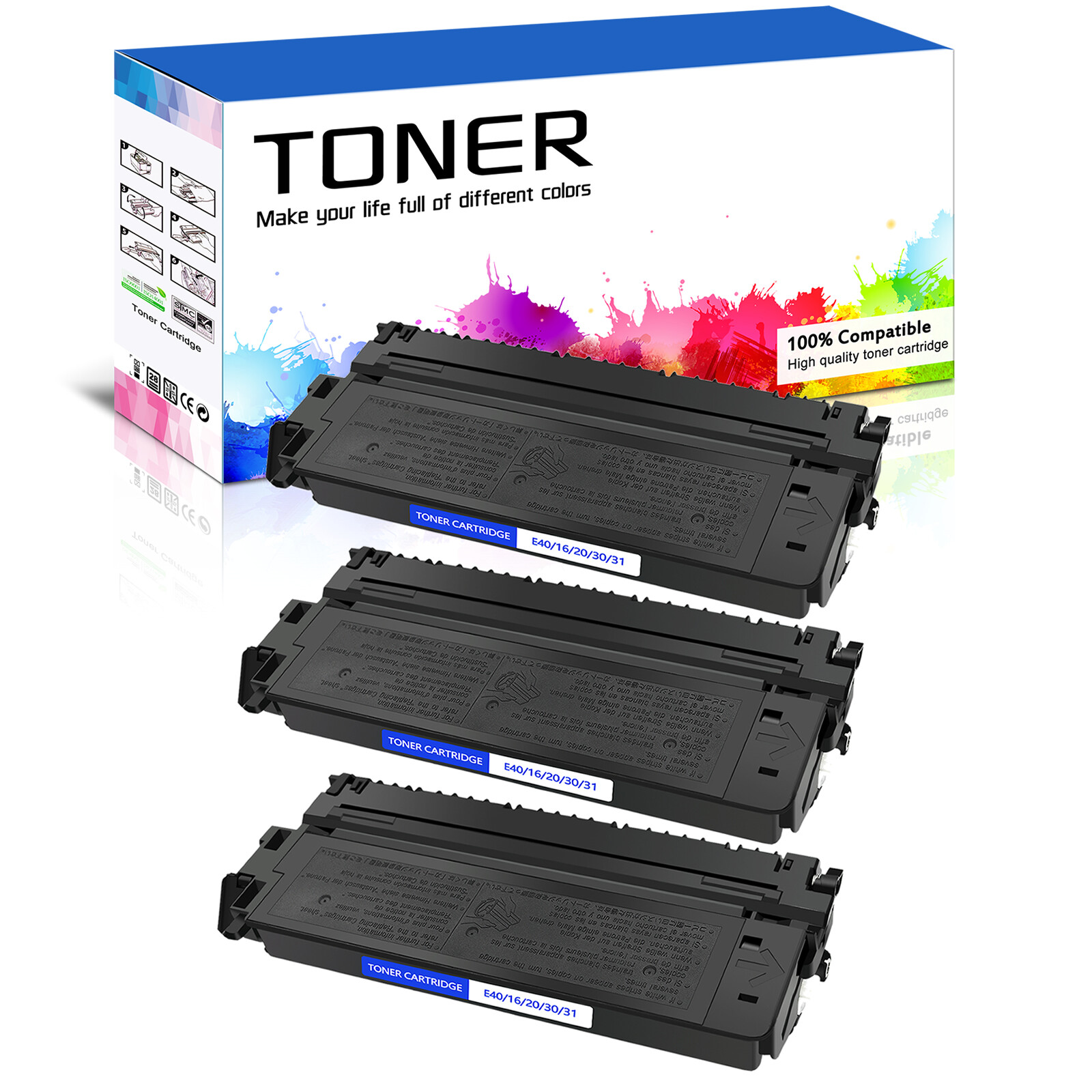 3 x E40 Toner Cartridge Fit for Canon E-40 PC941 PC950 PC980 PC981 PC920 PC921