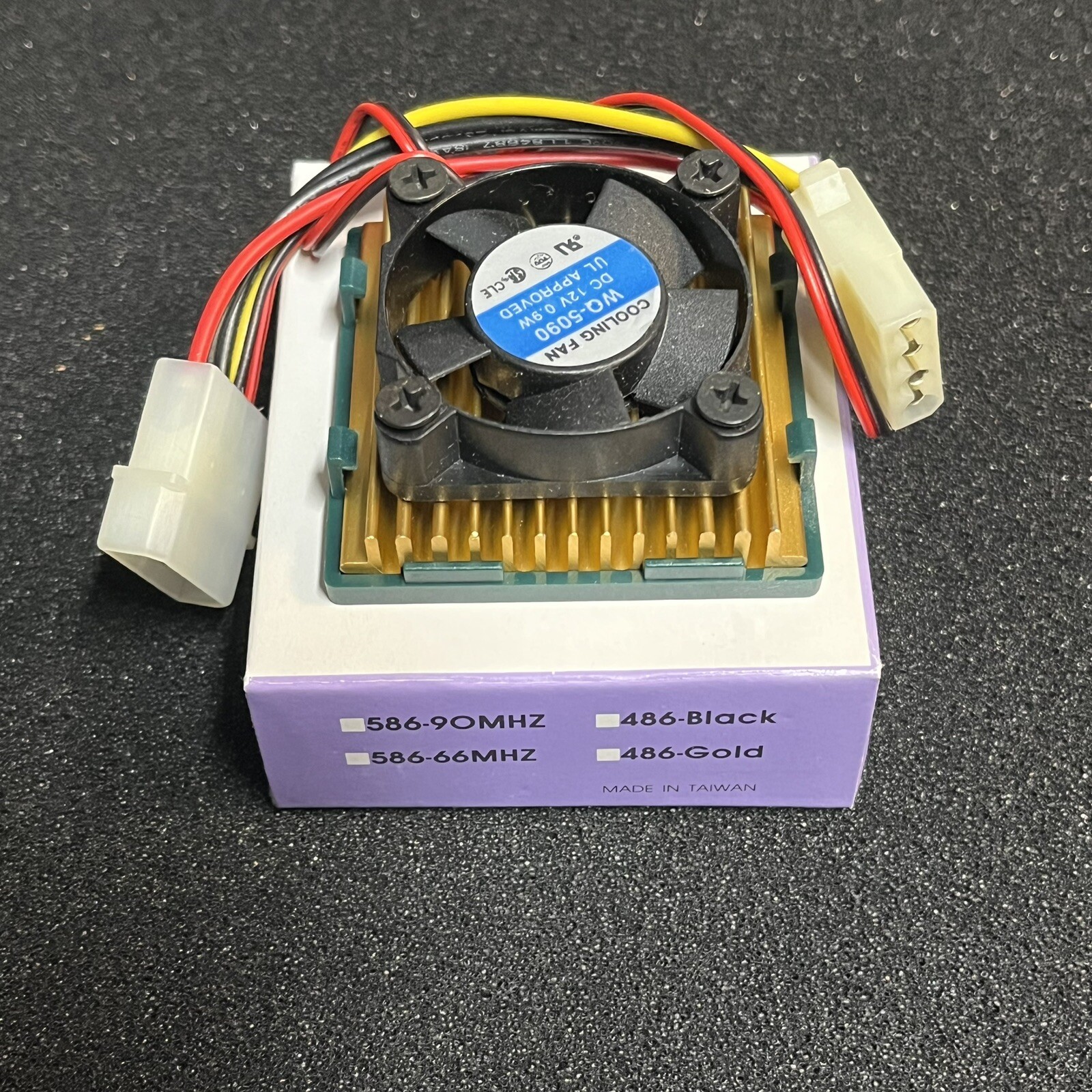 Pentium 586 Socket 5 CPU Fan w/ Aluminum Heat Sink Molex 4 PIN Connector NEW