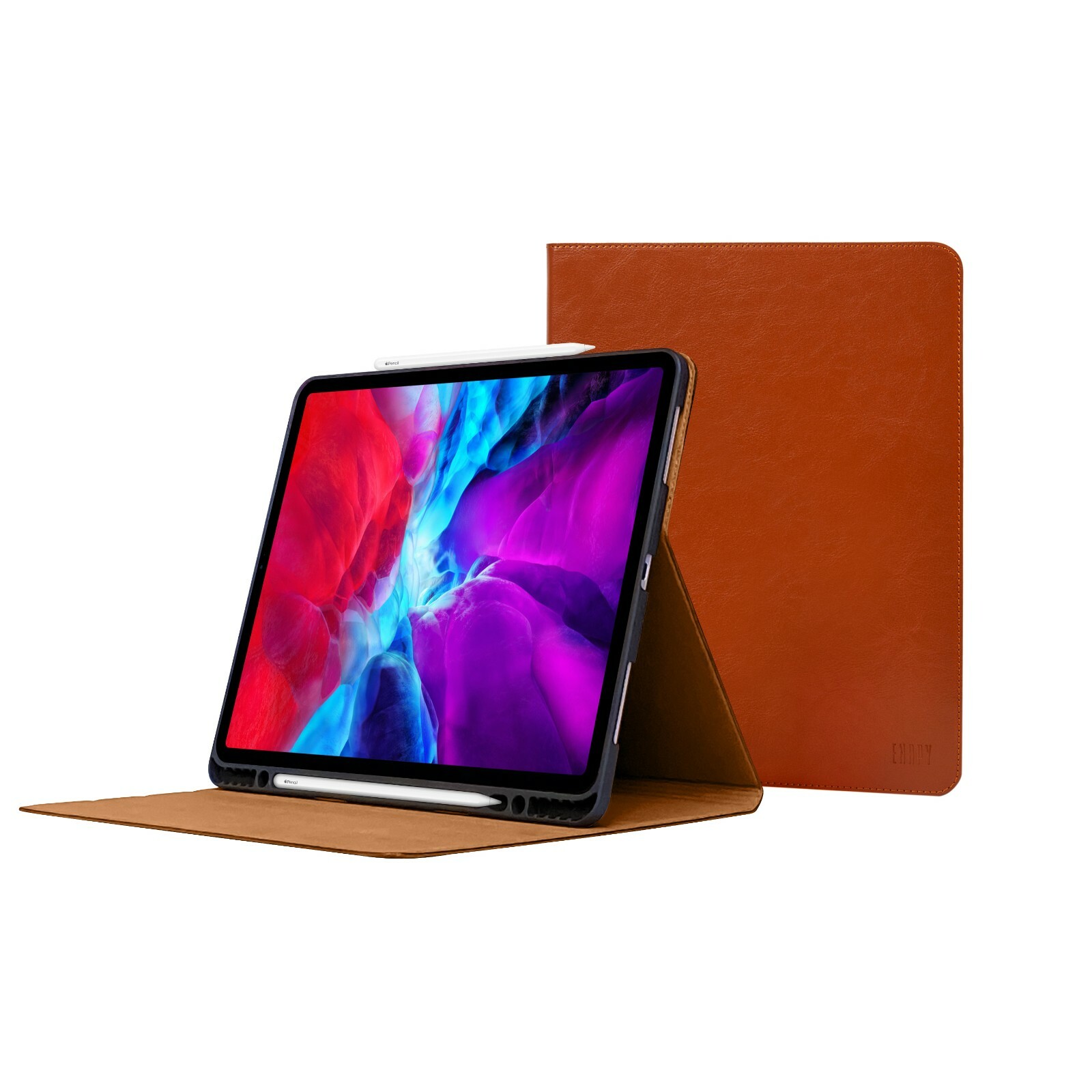 iPad Air 5 & 4 Genuine Leather Case Cover w/ Pencil Holders & Sleep-Wake