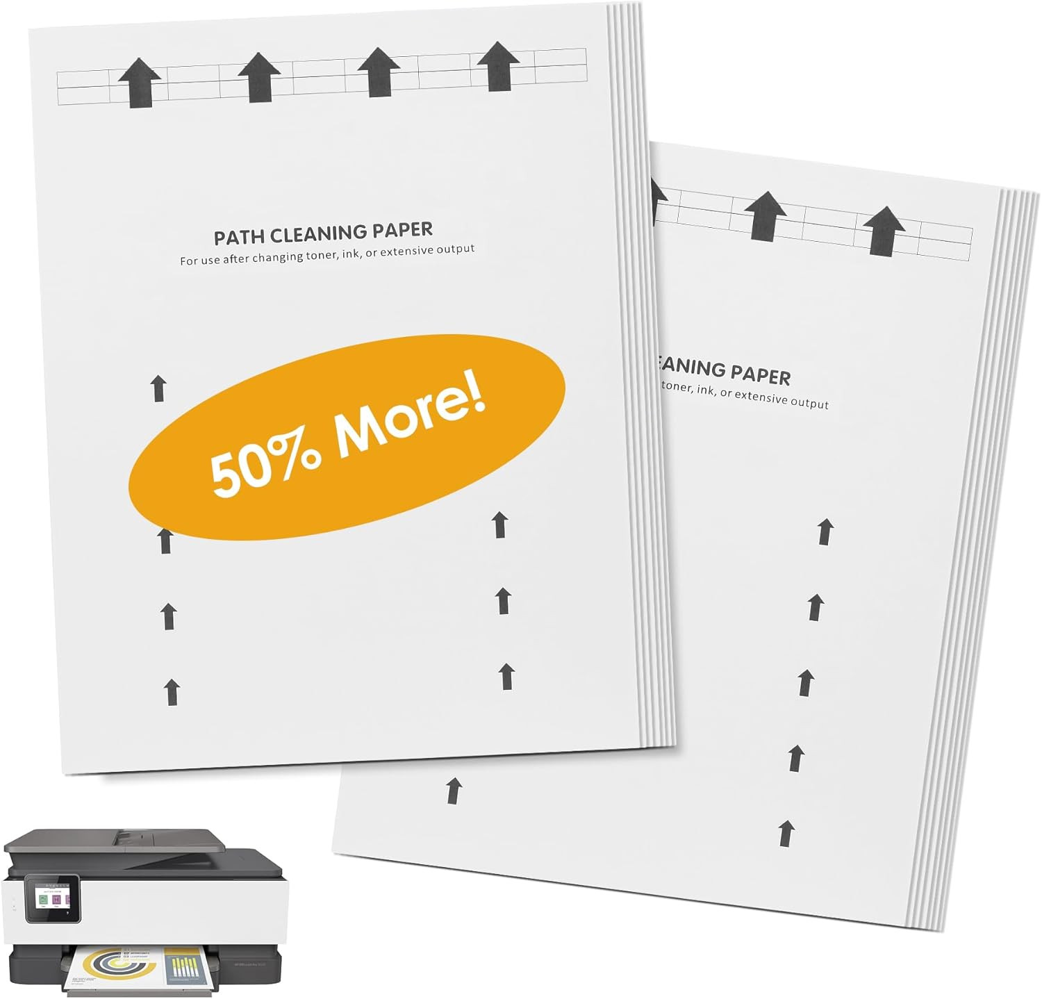 15-Pack Letter Size Printer Cleaning Sheets for Laser and Inkjet Copier Fax