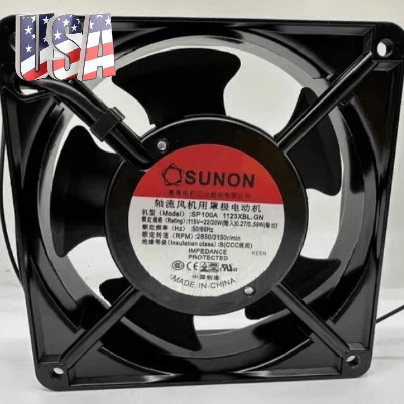 1pcs SUNON SP100A 1123XBL.GN 115V 22/20W 12038 120mm 2-wires cooling fan