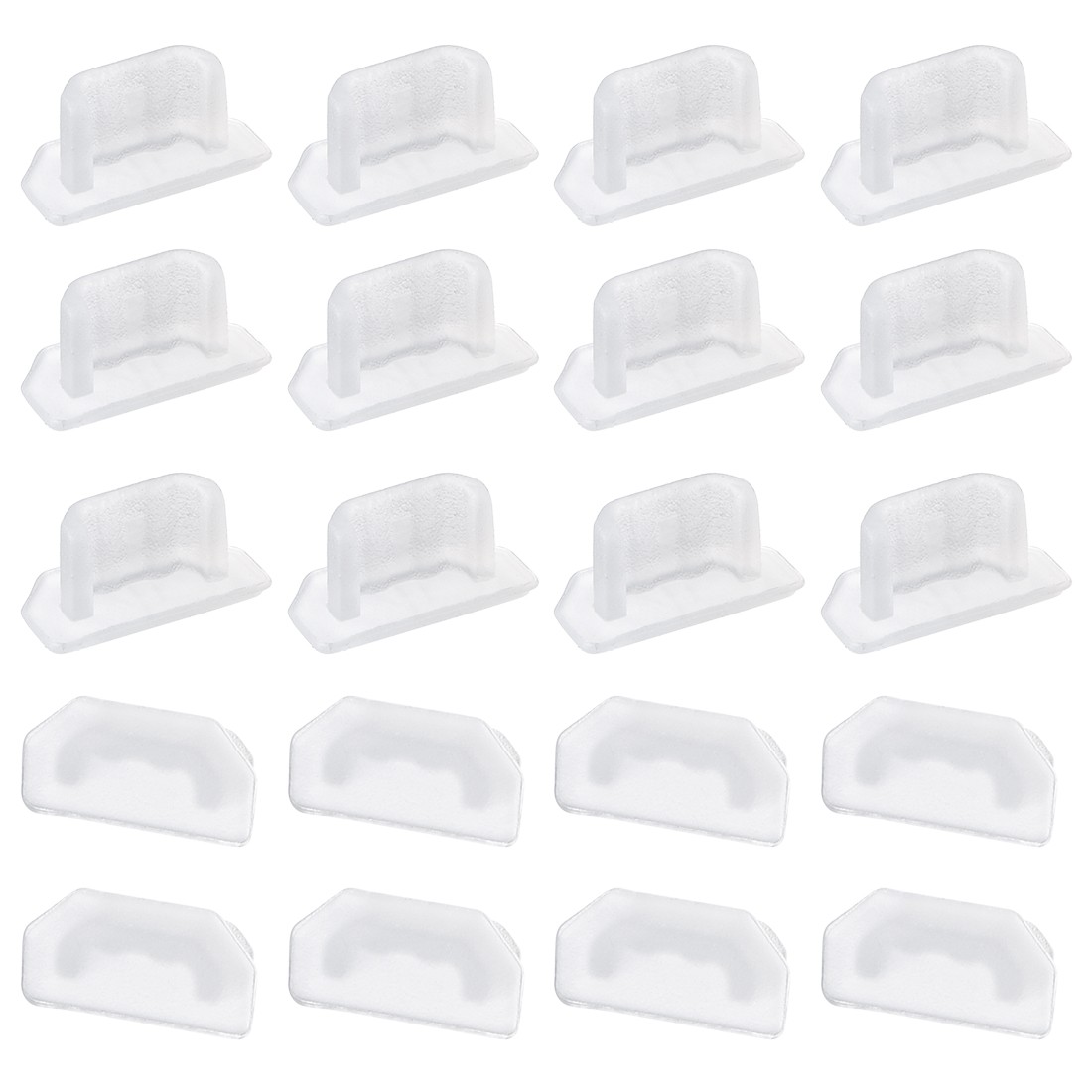 Silicone Micro USB Anti-Dust Stopper Cap Cover Clear 20pcs